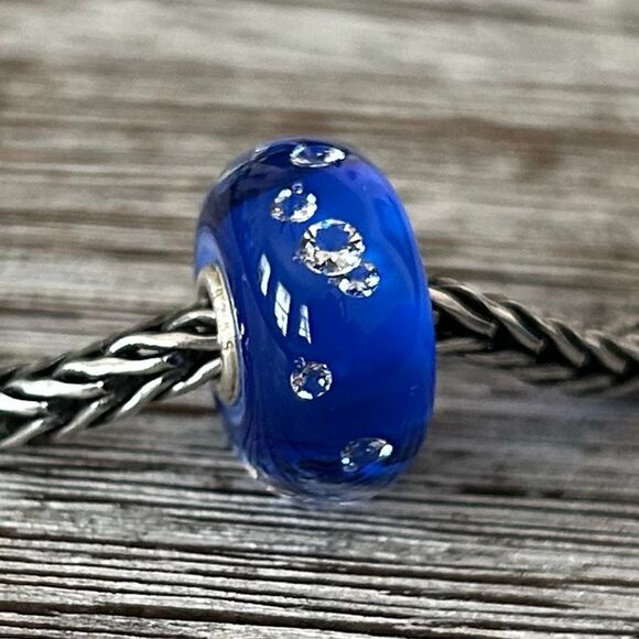 TROLLBEADS Ukraine Diamond Blue Cornflower Meadow #2 LAA 925S NEW! w Certificate - Picture 6 of 11